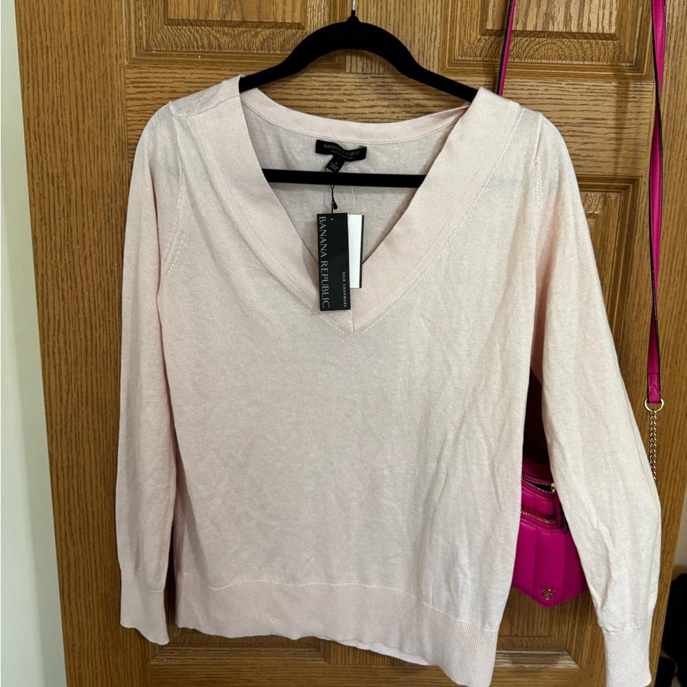 Banana Republic Blush Silk Cashmere Top